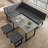 Simple and Stylish 5 - Person Breakfast Nook Dining Table Set-113430897