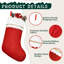 12 pièces de bas de Noël, bas de Noël rouges et blancs de 19 po, bas de Noël traditionnels en vrac avec garniture dorée pour décoration d'escalier de cheminée de Noël