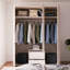 Rydar Modern minimalistic wardrobe with 3 doors and 2 drawers, push-to-open, engineered wood, beige, 169.2 cm W x 214.3 cm H x 60 cm D
