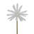 Decorative Marble Starburst Statue Object with Metal Stem for Home Decor - Modern Sculpture Accent for Living Room Decoration - White & Gold-1127487737