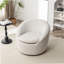 Fauteuil demi-tonneau moderne en tissu Teddy Boucle-319395407