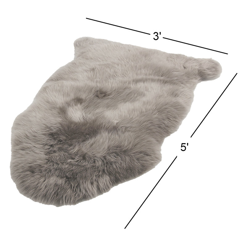 Kornelia Sheepskin Indoor Rug, Novelty 3' x 5'