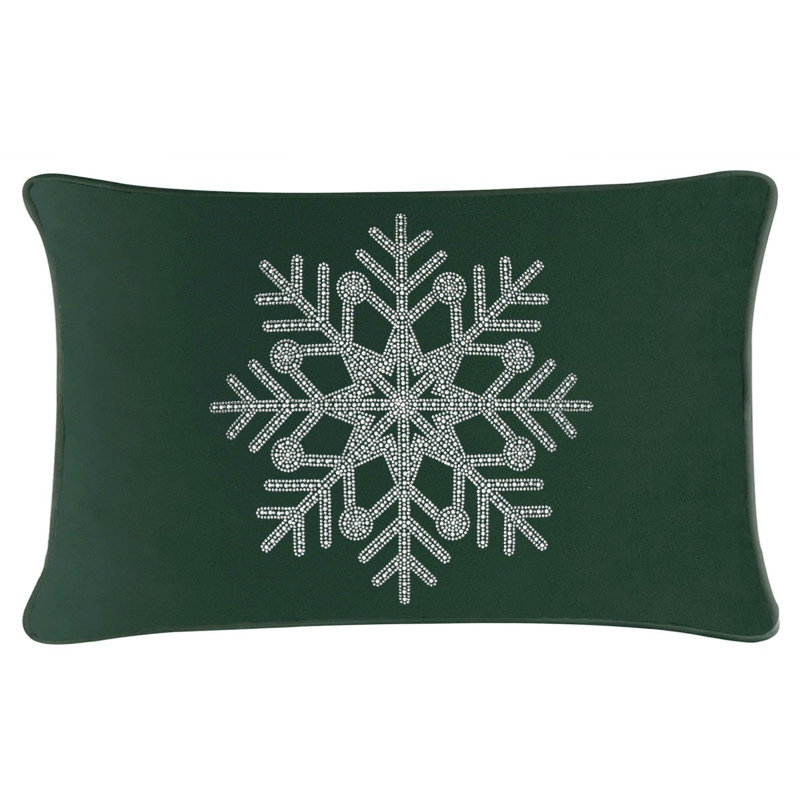 Coussin Sparkles Home | Strass et fausses perles | Rembourrage en plumes | Couleurs personnalisables, Velours émeraude