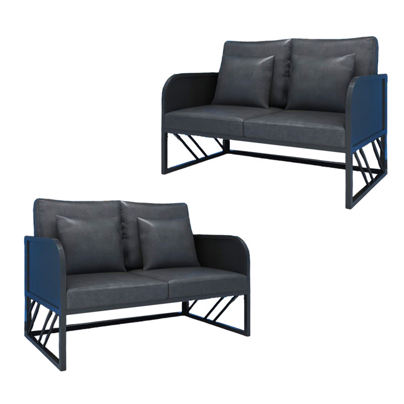 Banc rembourré en similicuir léger de style industriel léger