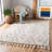 Powell Hand Knotted Wool Viscose Geometric Rug in Ivory/Gray-1458052202