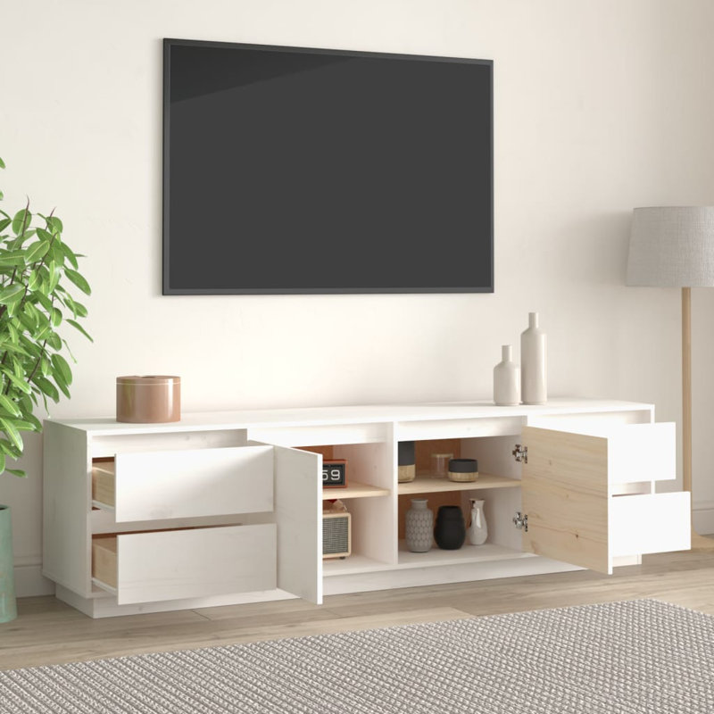Lenaya TV Stand for TVs up to 78", White
