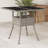 Vidaxl Garden Table Light Grey PE Rattan Medium UV-Resistant Materials