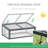Portable Wooden Garden Green House Cold Frame, Indoor Outdoor Terrarium Planter Box, 39" x 26" x 16"