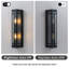 Luminaire mural d'extérieur noir moderne à 2 lumières H20 "avec capteur de crépuscule et porte de garage en verre trempé transparent résistant aux intempéries