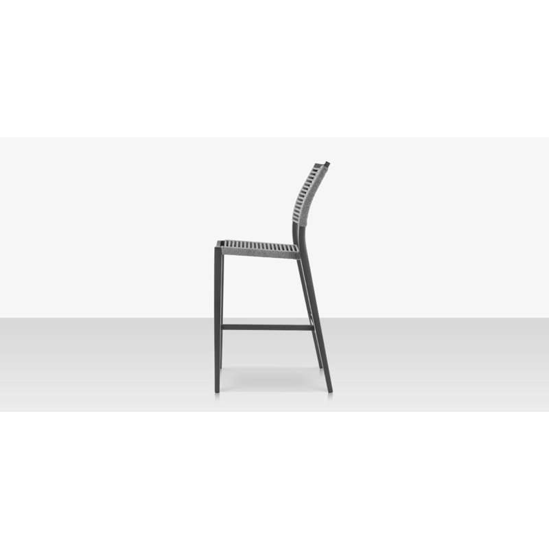 Chloe Outdoor Bar Stool, Charcoal