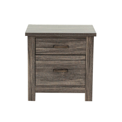 Wooden 2 Drawers Nightstand