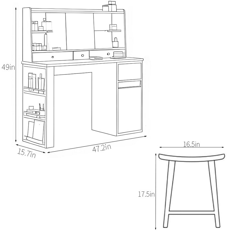 Commode simple moderne et luxueuse