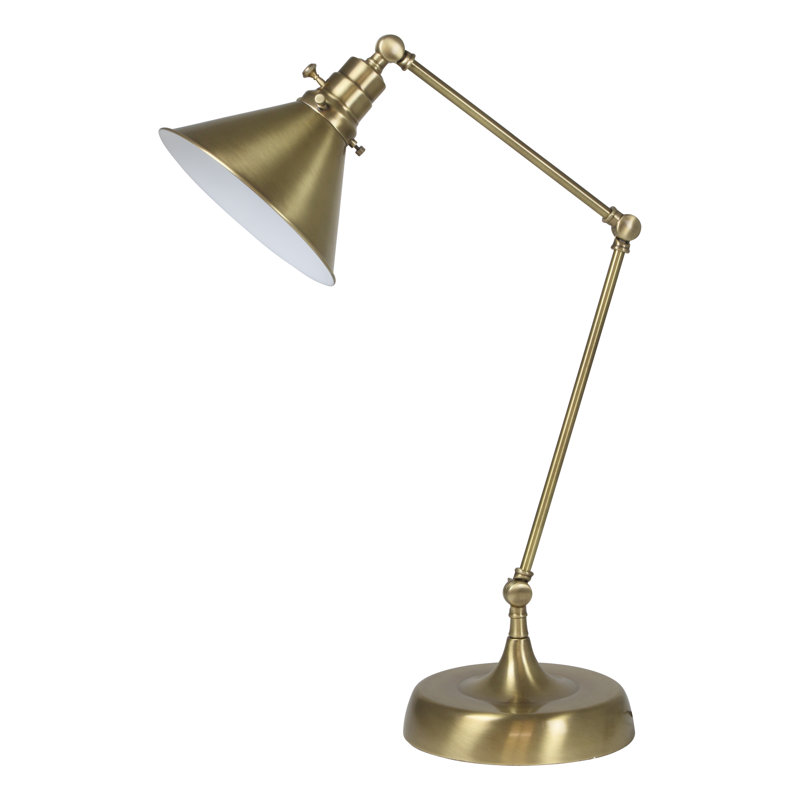 Otis Desk Table Lamp, Antique Brass