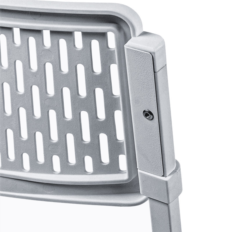 Airflex Plastic / Resin Stackable Folding Chair Folding Chair Set, Platinum