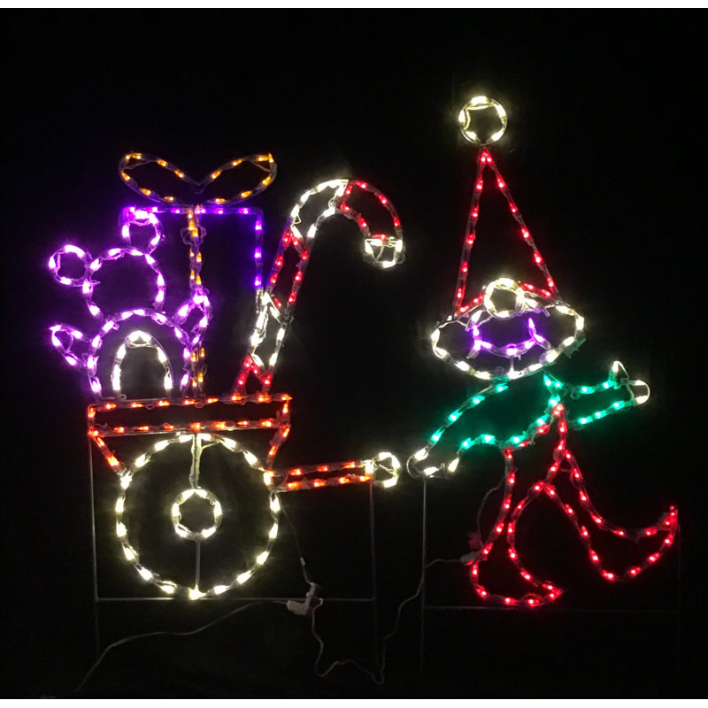 Elf avec charrette de jouets