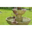 Fontaine d'extérieur en résine brun clair à 2 niveaux Blooming Flower