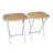 Medallion 2Pcs Tray Table Set - Natural/White