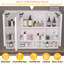 Armoires de salle de bain modernes en aluminium 39 po x 28 po, armoires à pharmacie avec miroirs et lumières DEL, armoire de rangement de salle de bain avec compartiments de rangement à plusieurs niveaux