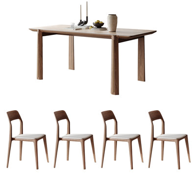 Simple high-end rectangular dining table set