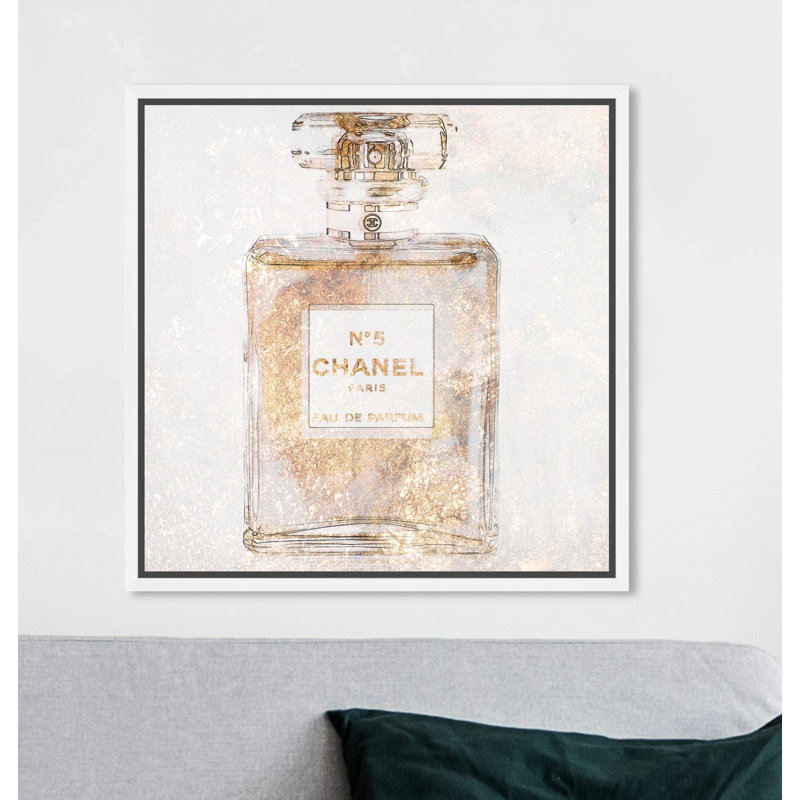Parfum Glimmer - peinture sur toile, Impression encadrée, H 40 po x l 40 po, Blanc