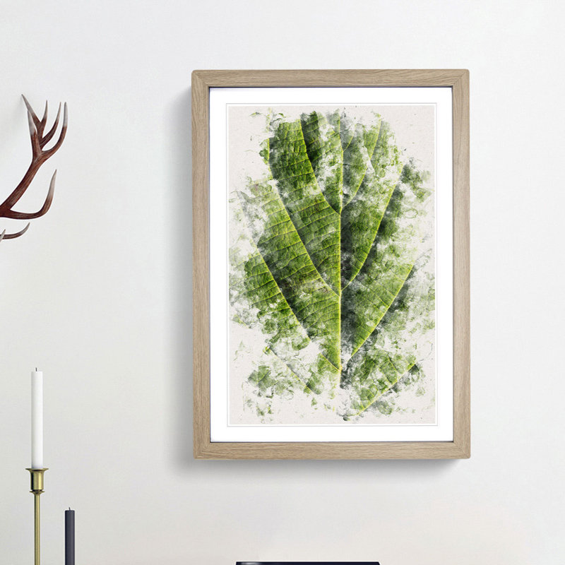 Leaf Pathways - Framed Print, Oak Framed, 63cm H x 45cm W x 2cm D