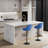 Adjustable Height Bar Stools, Modern Faux Leather 360° Swivel Chairs With Backrest For Kitchen Or Dining-1460101786