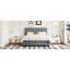 Lit plateforme tapissier en velours avec 2 tiroirs et 1 lit gigogne simple TG-449045362