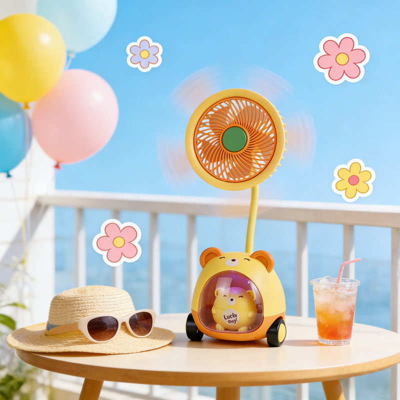 Ventilateur de taille-crayon kbndieu, Yellow