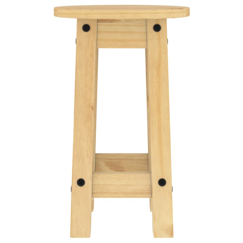 Abiramy Solid Wood Counter Stool, Brown