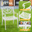 Ensemble de 2 chaises d'extérieur en fonte d'aluminium pour le jardin, blanc