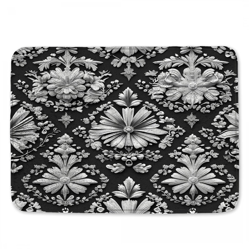 Tapis de bain Floral, 34in W x 21in L