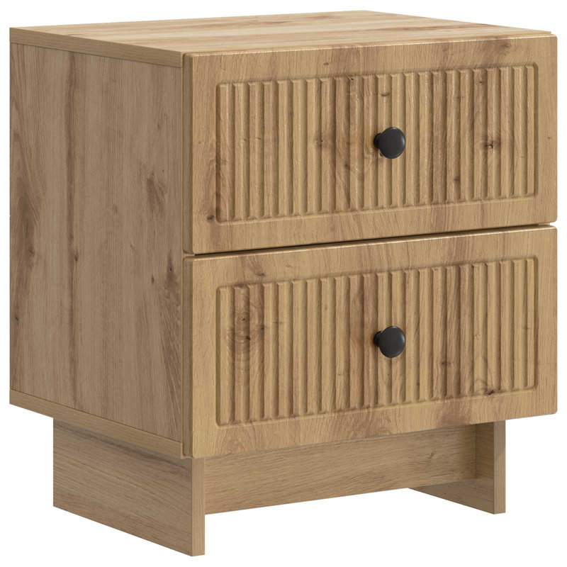 43cm W Manufactured Wood Bedside Table, Artisan Oak