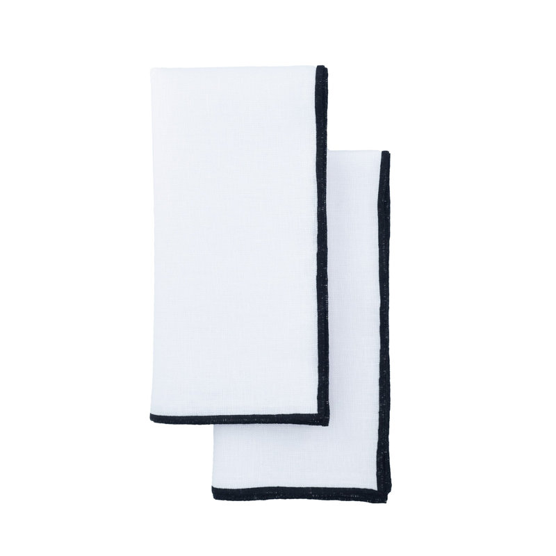 Serviette en lin 18 "Stitch Edges