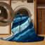 Tapis bleu marine délavé à la machine Aidan Alien-1895661807