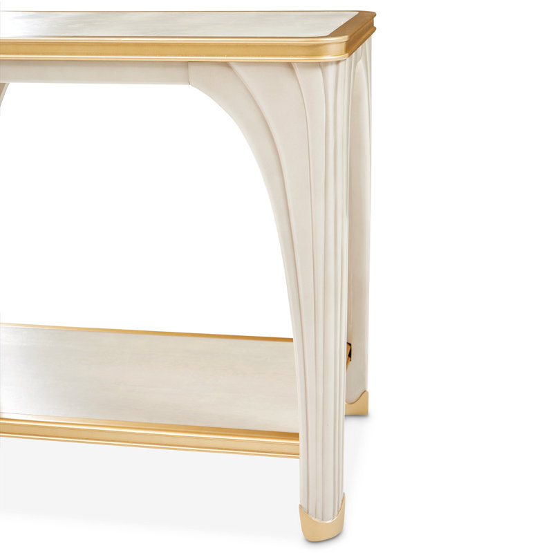 La Terrazza End Table, Silver Mist/Champagne