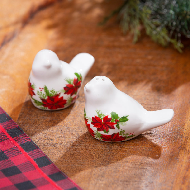 Christmas Joy Ceramic Salt and Pepper Shaker Set