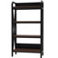 Étagère de boulanger de 56,21 po à 4 niveaux pour le rangement de la chambre à coucher, de la cuisine et de la salle de bain, avec rebords renforcés, assemblage en douceur, quatre étagères en bois pour garage