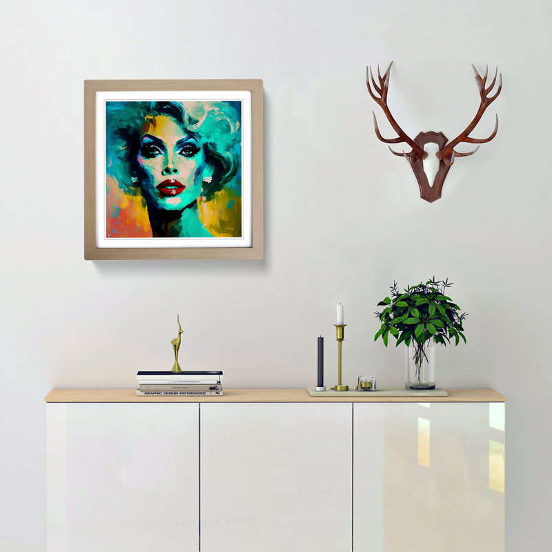 Single Picture Frame Print on Wood, Oak