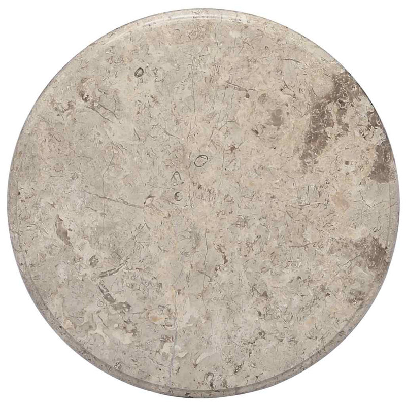 Symple Stuff Table Top Marble Table Top for Outdoor Indoor Round Table Top, Grey, 1" H x 19.7" W x 19.7" D