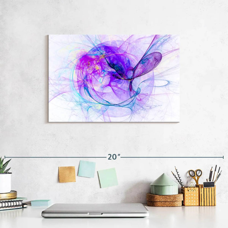 Avery Abstract Purple Strands, 8" H x 12" W
