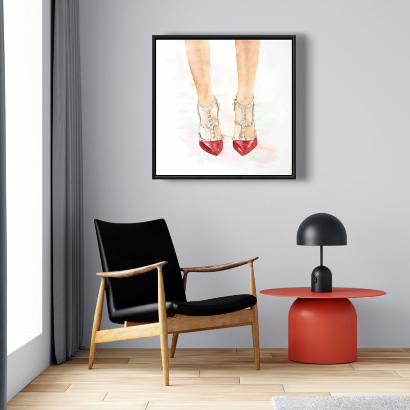 " Red Studded High Heels "