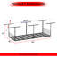 Support de rangement pour garage robuste - Étagère de garage 8 pi x 3 pi, hauteur réglable 22 po à 42 po, capacité de 600 lb, système d'organisation de garage en métal noir