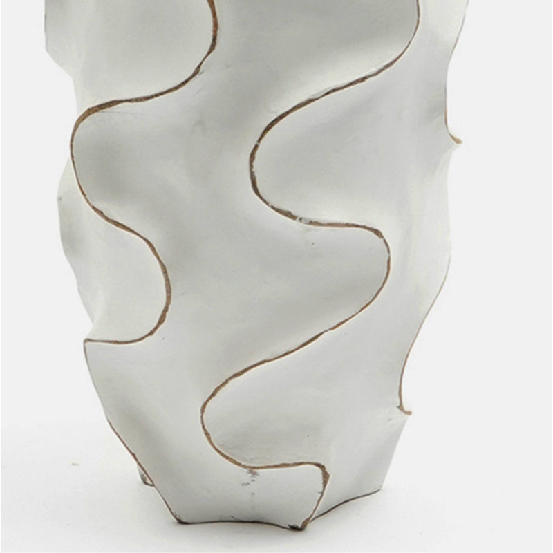 Vase en bois massif 5,5 po x 5,5 po x 15,5 po