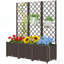 Jardinières à arrosage automatique avec treillis, Pp durable, solution de jardin moderne