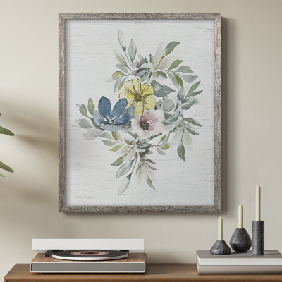 «Spring Meadow Arrangement II», reproduction encadrée - bois massif