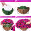 Fleurs artificielles suspendues avec panier
