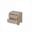 Table de chevet 2 tiroirs Modern Glam Champagne avec motif crocodile