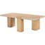 Table basse Ravenna en véritable travertin et bois de chêne-2057019599
