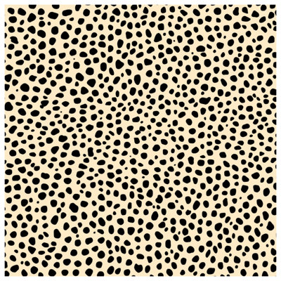 Tapis de bain noir à pois beige