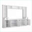 Ensemble de meuble télé avec tablettes réglables, meuble télé jusqu'à 75 po | Blanc | Panneau de particules-1663694488